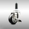 Service Caster 3 Inch 316SS Black Polyurethane Swivel 7/8 Inch Expanding Stem Caster Brake SCC-SS316EX20S314-PPUB-BLK-TLB-78 - alternate 1